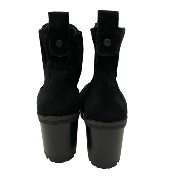 UGG Women's Hazel Waterproof Suede Boot Womens 8.5 Black - Picture 2 of 12